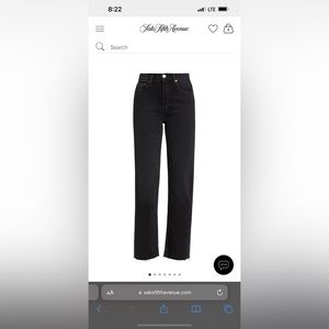 NWOT Redone high waist  stovepipe black jeans